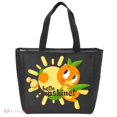 Hello Sunshine! Orange Bird (White Background) Tote Bag
