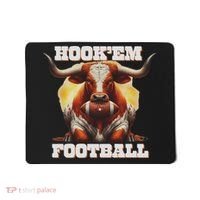 Hook'em State Of Texas Football With Hair And Horns Mousepad thumb 0