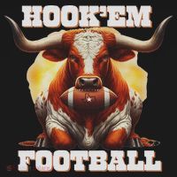 Hook'em State Of Texas Football With Hair And Horns Mousepad thumb 1