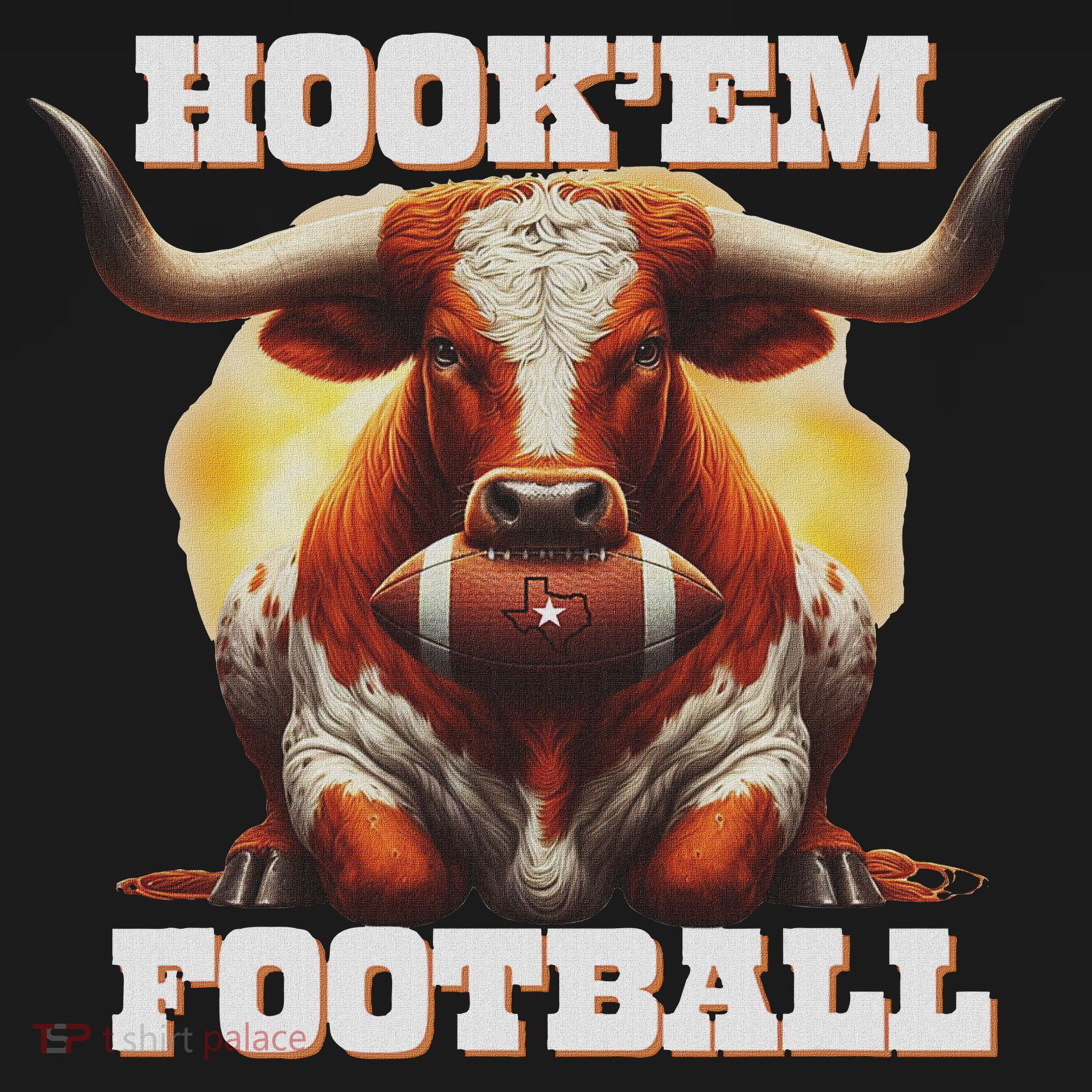 Hook'em State Of Texas Football With Hair And Horns Women's Tank Top