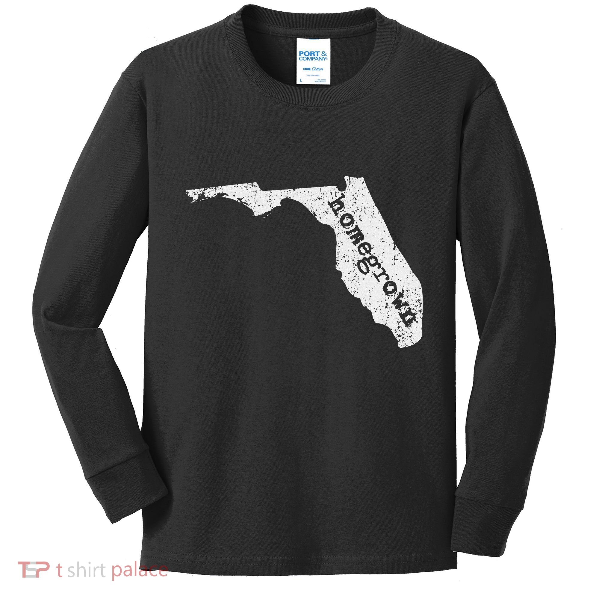 Home State Of Florida Homegrown Florida Native Gift Kids Long Sleeve Shirt