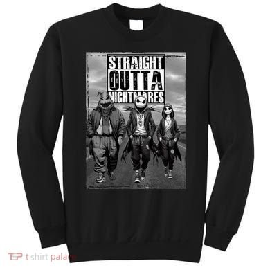 Halloween Straight Outta Nightmare Jack And Sally Oogie Boogie Sweatshirt
