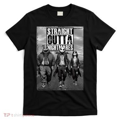 Halloween Straight Outta Nightmare Jack And Sally Oogie Boogie T-Shirt