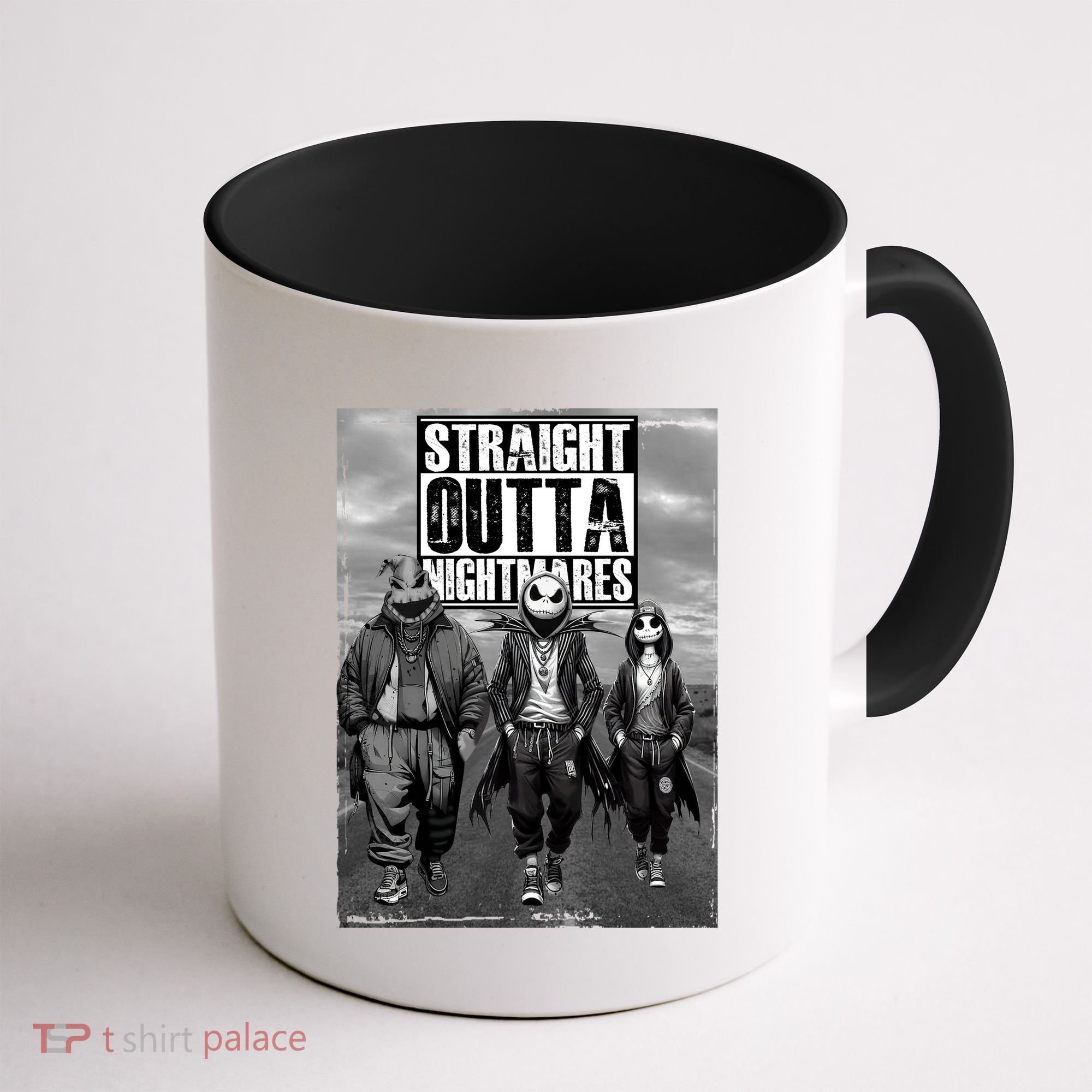 Halloween Straight Outta Nightmare Jack And Sally Oogie Boogie Coffee Mug