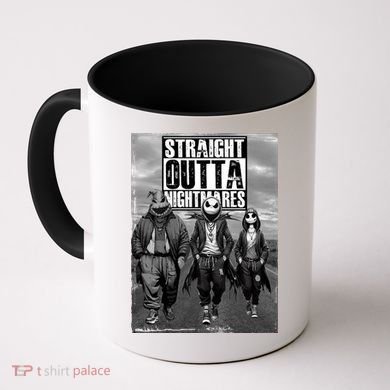 Halloween Straight Outta Nightmare Jack And Sally Oogie Boogie Coffee Mug