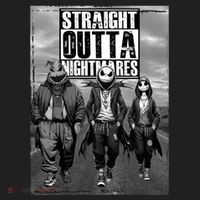 Halloween Straight Outta Nightmare Jack And Sally Oogie Boogie Golf Towel thumb 3