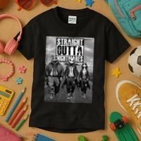 Halloween Straight Outta Nightmare Jack And Sally Oogie Boogie Kids T-Shirt thumb 3