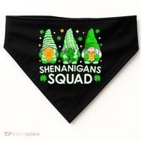 Happy St. Patrick's Day Gnome Tie Dye Shamrock USA-Made Doggie Bandana thumb 0