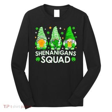 Happy St. Patrick's Day Gnome Tie Dye Shamrock Long Sleeve Shirt