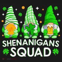 Happy St. Patrick's Day Gnome Tie Dye Shamrock Long Sleeve Shirt thumb 2