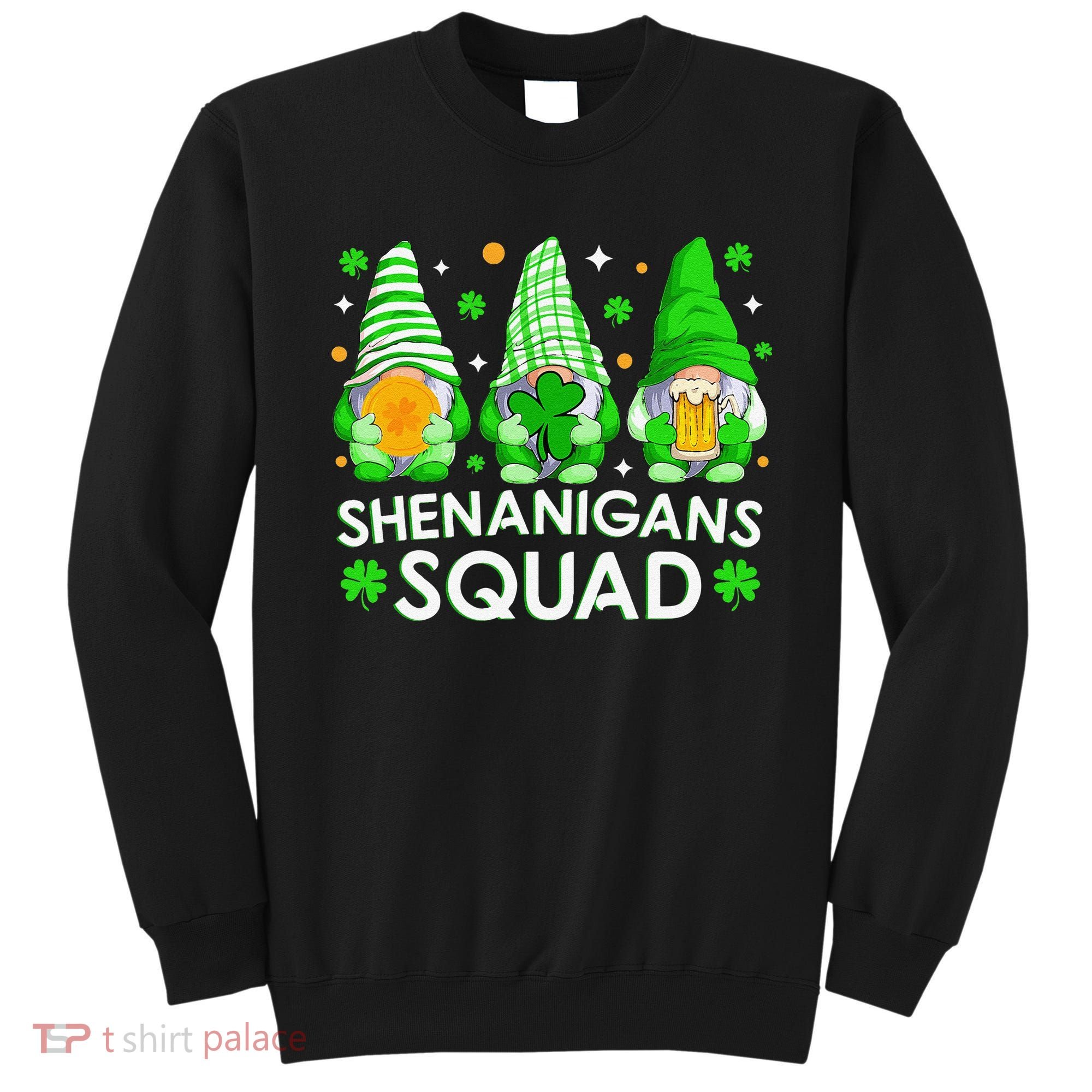 Happy St. Patrick's Day Gnome Tie Dye Shamrock Sweatshirt