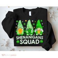 Happy St. Patrick's Day Gnome Tie Dye Shamrock Sweatshirt thumb 2