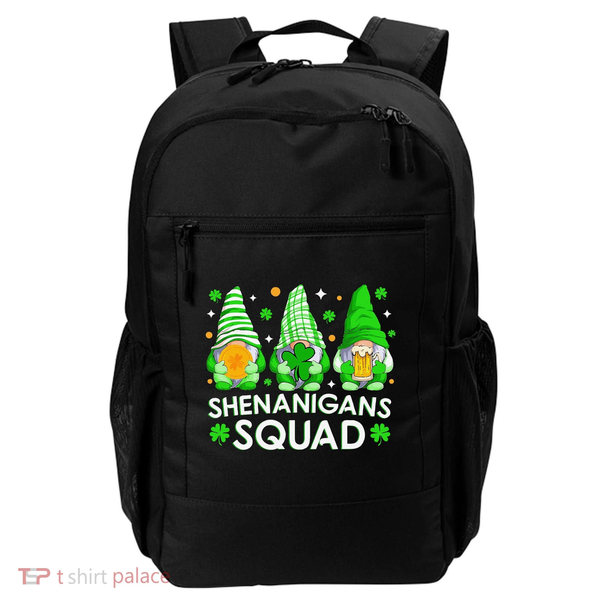 Happy St. Patrick's Day Gnome Tie Dye Shamrock Backpack