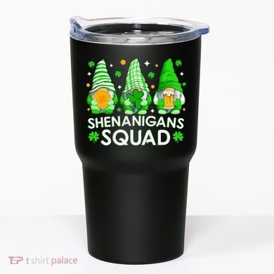 Happy St. Patrick's Day Gnome Tie Dye Shamrock Tumbler