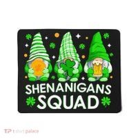Happy St. Patrick's Day Gnome Tie Dye Shamrock Mousepad thumb 0