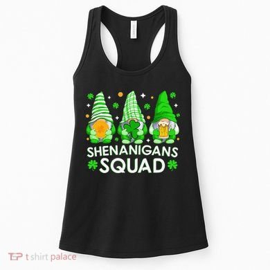 Happy St. Patrick's Day Gnome Tie Dye Shamrock Women's Tank Top