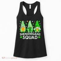 Happy St. Patrick's Day Gnome Tie Dye Shamrock Women's Tank Top thumb 0