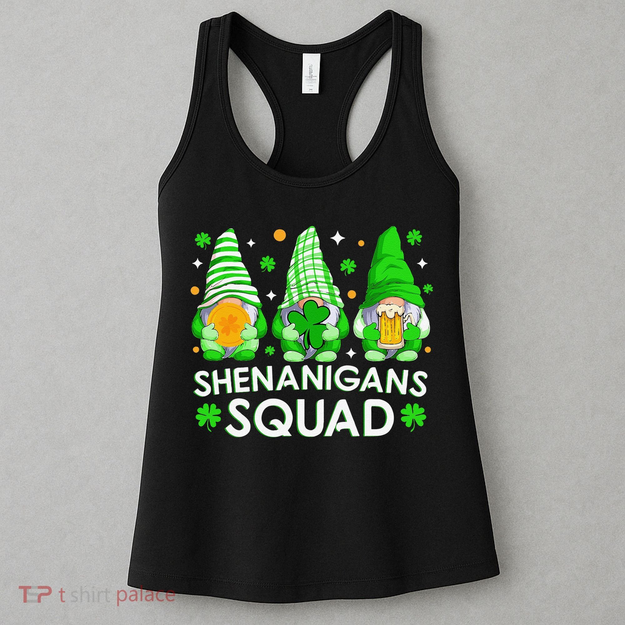 Happy St. Patrick's Day Gnome Tie Dye Shamrock Women's Tank Top