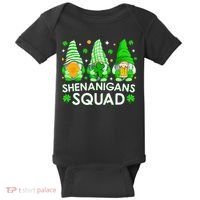 Happy St. Patrick's Day Gnome Tie Dye Shamrock Baby Bodysuit thumb 0