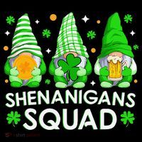Happy St. Patrick's Day Gnome Tie Dye Shamrock Toddler Hoodie thumb 2