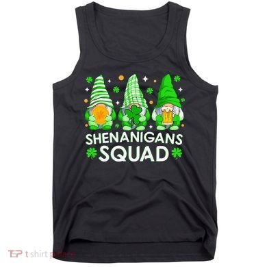 Happy St. Patrick's Day Gnome Tie Dye Shamrock Tank Top