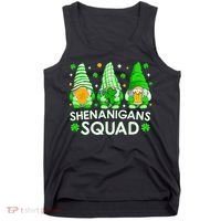 Happy St. Patrick's Day Gnome Tie Dye Shamrock Tank Top thumb 0