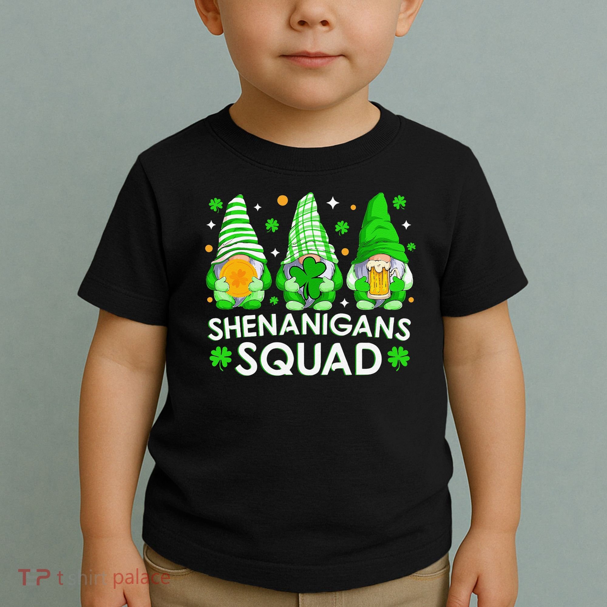 Happy St. Patrick's Day Gnome Tie Dye Shamrock Toddler T-Shirt