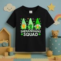 Happy St. Patrick's Day Gnome Tie Dye Shamrock Toddler T-Shirt thumb 3