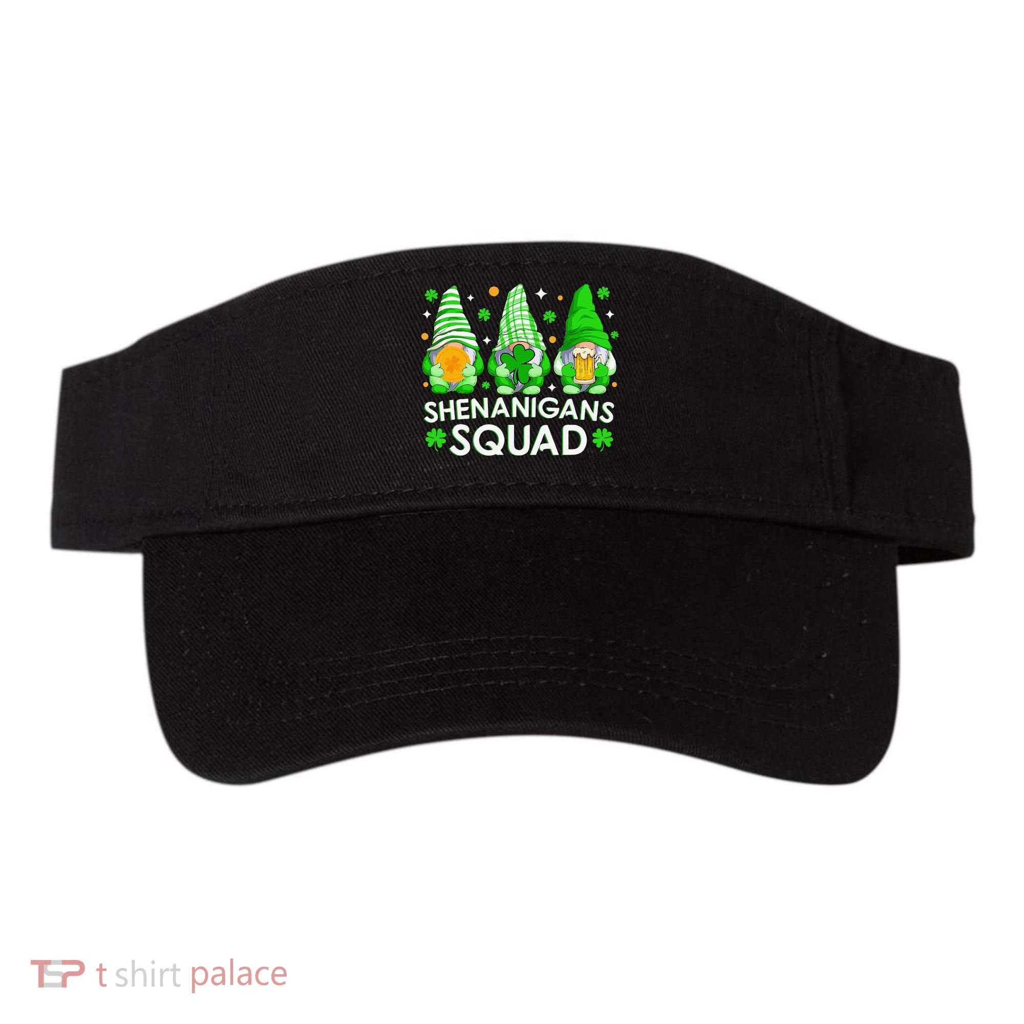 Happy St. Patrick's Day Gnome Tie Dye Shamrock Visor