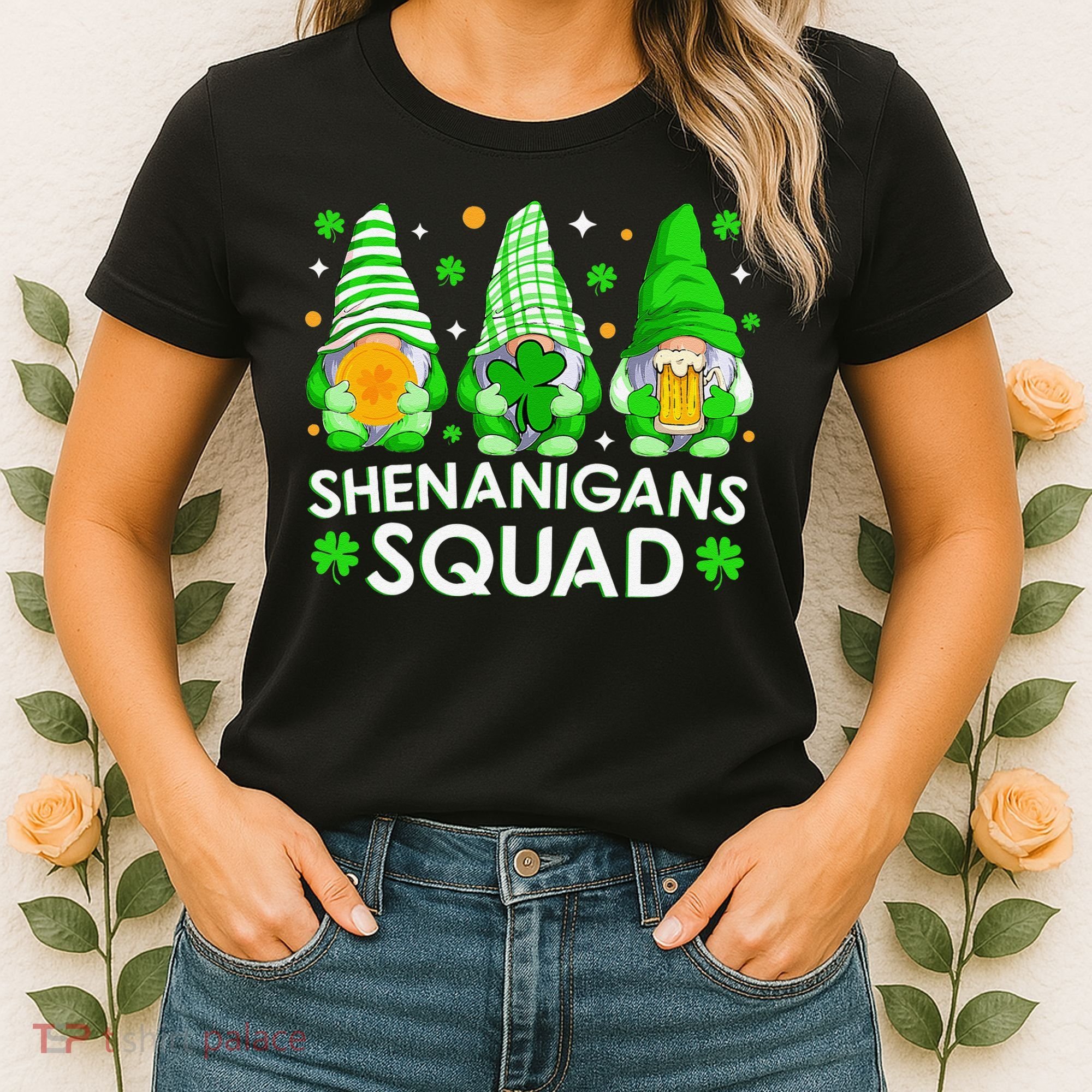 Happy St. Patrick's Day Gnome Tie Dye Shamrock Women's T-Shirt