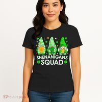 Happy St. Patrick's Day Gnome Tie Dye Shamrock Women's T-Shirt thumb 4