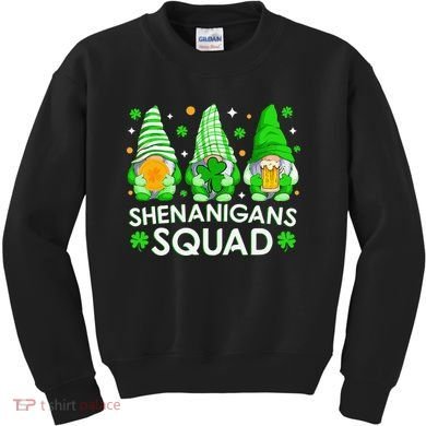 Happy St. Patrick's Day Gnome Tie Dye Shamrock Kids Sweatshirt