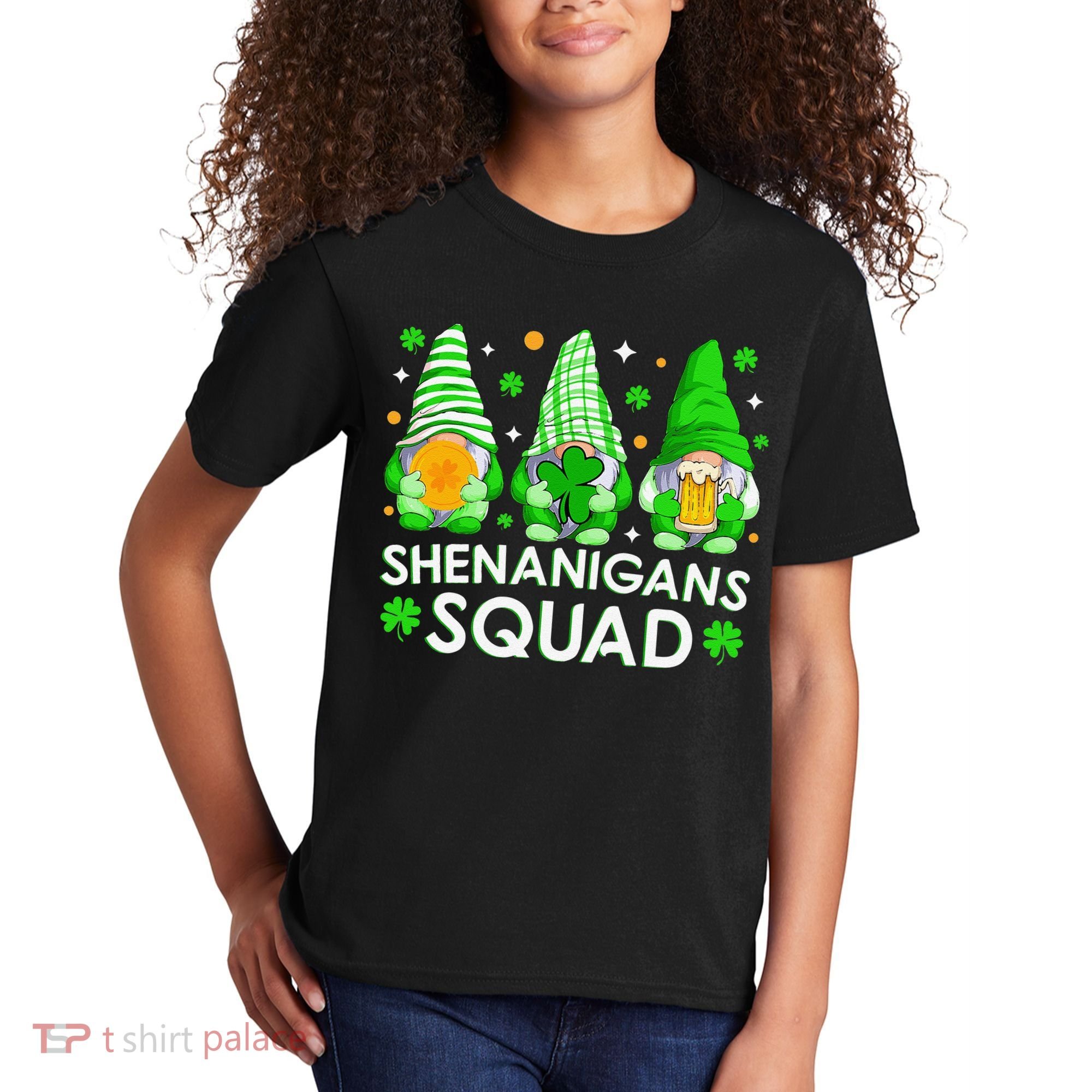 Happy St. Patrick's Day Gnome Tie Dye Shamrock Kids T-Shirt
