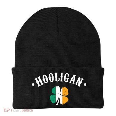 Hooligan St Patricks Day Irish Shamrock Flag Beanie