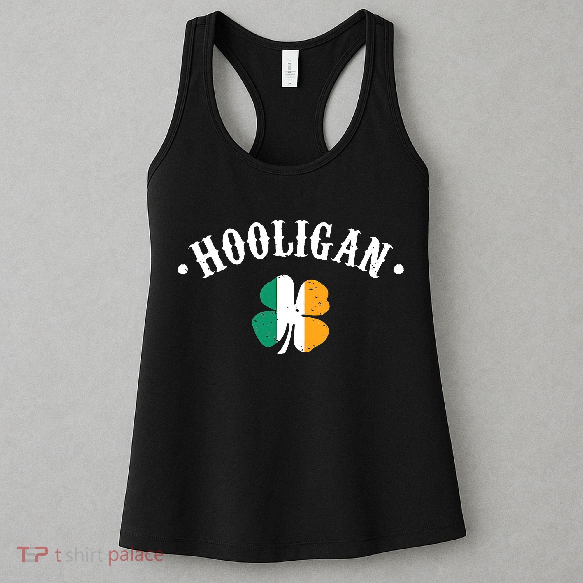 Hooligan St Patricks Day Irish Shamrock Flag Women's Tank Top