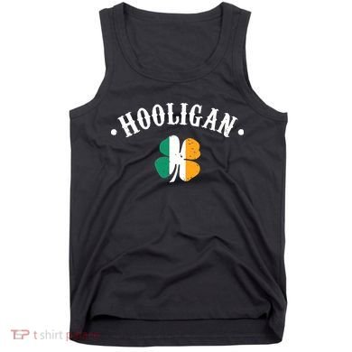 Hooligan St Patricks Day Irish Shamrock Flag Tank Top