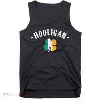 Hooligan St Patricks Day Irish Shamrock Flag Tank Top thumb 0