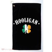 Hooligan St Patricks Day Irish Shamrock Flag Golf Towel thumb 0