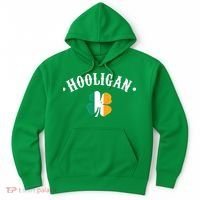 Hooligan St Patricks Day Irish Shamrock Flag Hoodie thumb 0