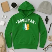 Hooligan St Patricks Day Irish Shamrock Flag Hoodie thumb 3