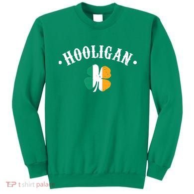 Hooligan St Patricks Day Irish Shamrock Flag Sweatshirt