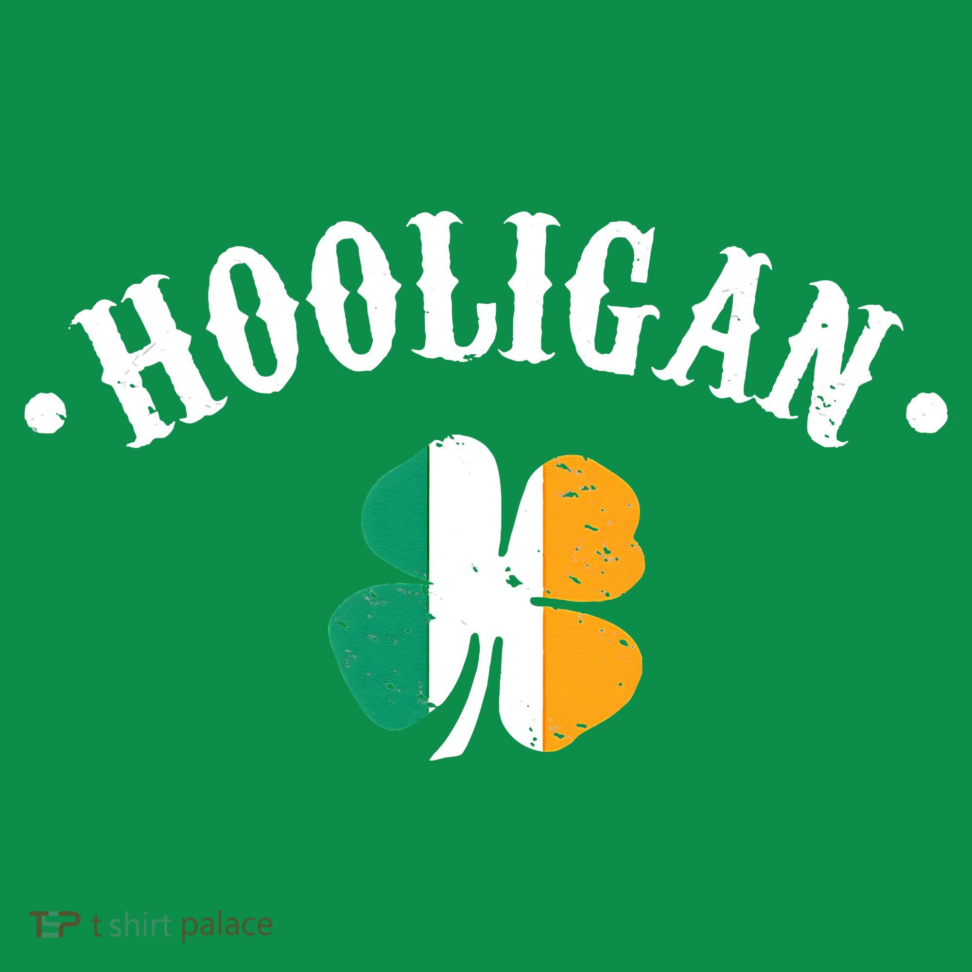 Hooligan St Patricks Day Irish Shamrock Flag Coaster