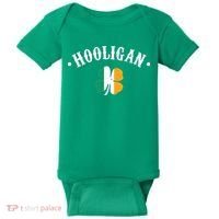 Hooligan St Patricks Day Irish Shamrock Flag Baby Bodysuit thumb 0