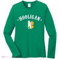Hooligan St Patricks Day Irish Shamrock Flag Women's Long Sleeve Shirt thumb 0