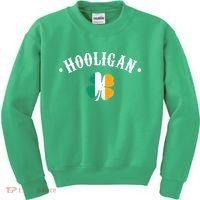 Hooligan St Patricks Day Irish Shamrock Flag Kids Sweatshirt thumb 0