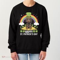 Happy St PatrickS Doxie On Dachshund Dog St Patricks Day Cool Gift Women's Sweatshirt thumb 0