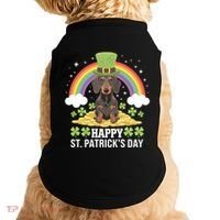 Happy St PatrickS Doxie On Dachshund Dog St Patricks Day Cool Gift Doggie Tank thumb 0