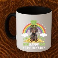 Happy St PatrickS Doxie On Dachshund Dog St Patricks Day Cool Gift Coffee Mug thumb 2