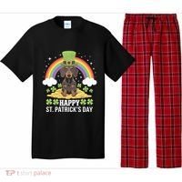 Happy St PatrickS Doxie On Dachshund Dog St Patricks Day Cool Gift Pajama Set thumb 0