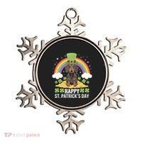 Happy St PatrickS Doxie On Dachshund Dog St Patricks Day Cool Gift Ornament thumb 0
